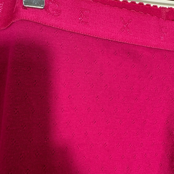 Savage X Fenty Fuchsia Cozy Lounge Set 2X Lightweight Cotton Breathable Eyelit - Picture 7 of 10